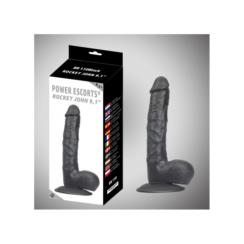 Dildo jak penis duże jądra mocna przyssawka 23cm